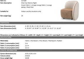 Fotoliu design LUX San Marino Right