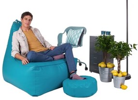 Fotoliu puf cu taburete Glory XXXL (Albastru). 1054565