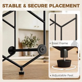 HOMCOM suport sticle masă metal | Aosom Romania
