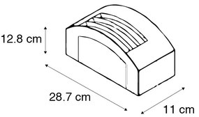 Lampă de perete inteligentă antracit IP44 inclusiv Wifi P45 - Hurricane 1