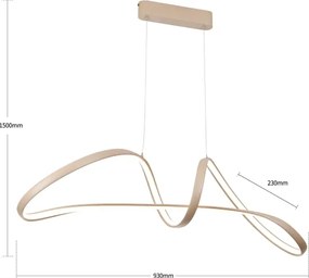 Brilagi-LED Lustră reglabilă pe cablu TWISTER LED/60W/230V 3000-6000K bej+telecomandă