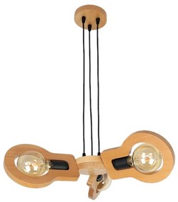 Lustra rustica fabricata manual din lemn YOKO 3L