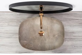 REA-U6647 - Lavoar pentru blat FREJA 39,5x51 cm ceramică/gri/decor marmură