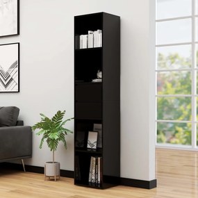802874 vidaXL Bibliotecă, negru extralucios, 36 x 30 x 171 cm, PAL