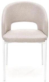 Scaun textil K486 bej-alb - H 77 cm