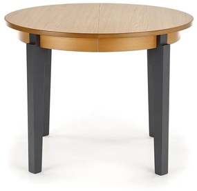 Masa rotunda extensibila Sorbus stejar-grafit - L 100-200 x l 100 x h 77 cm