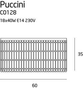 Plafoniera chrome Puccini- C0128