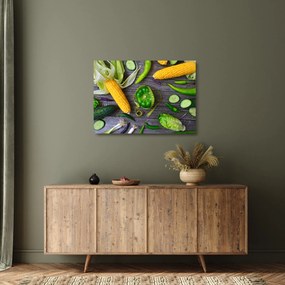 Tablou pe sticlă cu legume (70x50 cm)