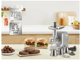 Mașină de tocat carne 8 în 1 Tefal 2200W/230V argintiu