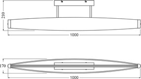 Osram DECOR FLAT - Plafonieră aplicată LED, 23W/230V, gri