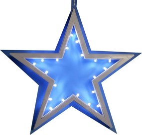 Stea suspendată de Crăciun 25,5 cm, 20 LED-uri, alb rece