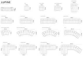 Șezlong bej (cu colț pe partea stângă ) Lupine – Micadoni Home