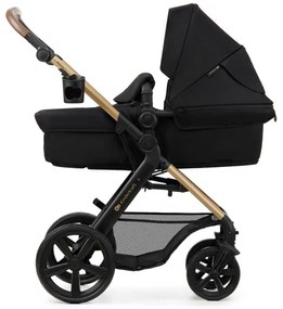 Cărucior de copii combinat 3 în 1 KINDERKRAFT MOOV 2 Pure black + scaun auto MINK PRO