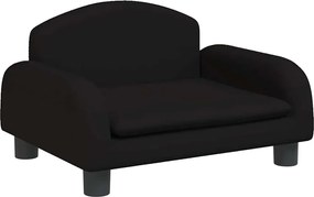 vidaXL Canapea pentru copii, negru, 50x40x30 cm, material textil