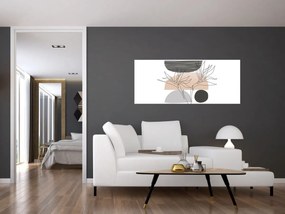 Tablou - Linie de artă flori N⁰2 (120x50 cm)
