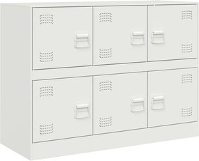 vidaXL Servantă, alb, 99x39x73 cm, oțel