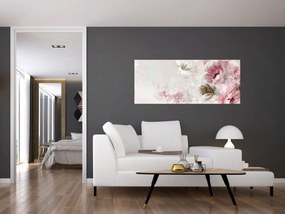 Tablou - Pictura flori roz (120x50 cm)