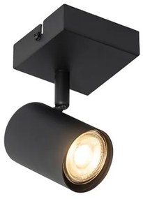 Spot modern negru reglabil pătrat - Jeana