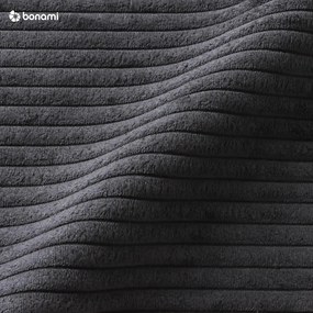 Șezlong gri antracit cu tapițerie din catifea reiată (cu colț pe partea dreaptă) Chic Charlotte – Miuform