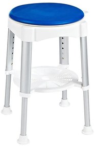 Ridder - Scaun rotativ 58x35,5 cm, albastru/alb