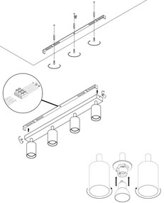 Spot ANGIE 4xGU10/35W/230V negru