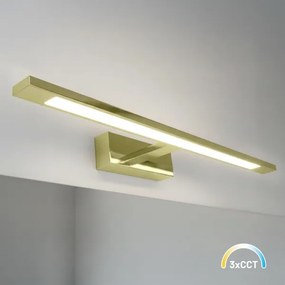 Aplica LED pentru oglindă de baie KLIMT, 12W, 230V, 3000/4000/6000K, 60 cm, IP44, auriu