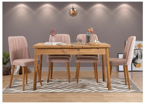 Set mobilier sufragerie Dobuse 3 (pin atlantic + piatră) (pentru 4 persoane). 1093805