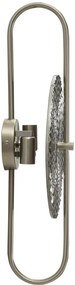 Mauro Ferretti Lampa De  Perete Argintie cm 28X15X54 | Aosom Romania