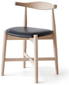 Scaun din lemn de stejar și piele Findahl by Hammel Dora, natural-negru