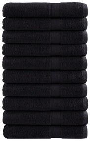 vidaXL Prosoape de saună premium SOLUND 10 buc. negru 80x200 cm 600gsm