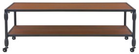 247618 vidaXL Măsuță de cafea cu raft, 120x60x40 cm, lemn masiv de brad