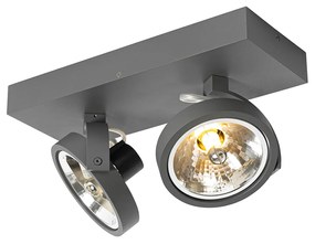 Proiector de design gri reglabil cu 2 lumini - Go