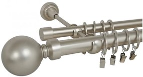 Galerie dubla KULA BALL 25/19 - CROM MAT (Alege marime: 320 cm)