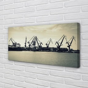 Tablouri canvas Gdańsk macarale Shipyard râu