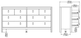 Comodă neagră joasă 159x80 cm Madrid – Tvilum