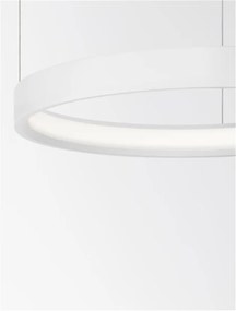 Lustra LED suspendata design modern circular PERRINE D-40cm alba