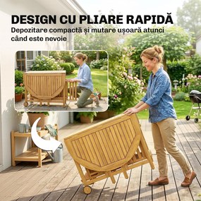 Outsunny economisire spațiu terasă pliabilă | Aosom Romania