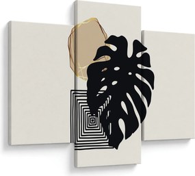 Tablou - Abstracție cu frunze tropicale N⁰2 (90x60 cm)