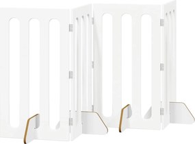 vidaXL Țarc pliabil pentru animale de companie 4 pcs Alb