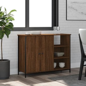vidaXL Servantă, stejar maro, 100x33x75 cm, lemn prelucrat