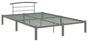 Cadru de pat, gri, 120 x 200 cm, metal