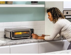 Cuptor multifunctional 8 in 1 Ninja SP101EU Foodi, 2400W, 10L, Air fry/Prajire/Coacere/Paine prajita, Compact, Inox