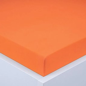 decoDoma Cearşaf cu elastic jersey EXCLUSIVE portocaliu 90 x 200 cm