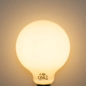 Set 5 becuri Bec LED E27 reglabil opalin G95 5W 450lm 2700K