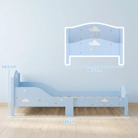 AIYAPLAY Pat Montessori pentru Copii 3-6 Ani Model Nor pentru Camera Copilului, 146 x 76,5 cm, Albastru | Aosom Romania