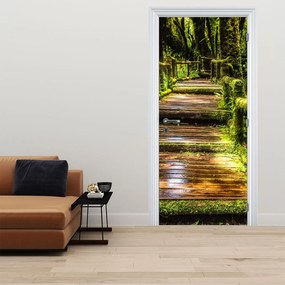 Fototapet pentru ușă - Scări în pădurea tropicală (95x205cm)