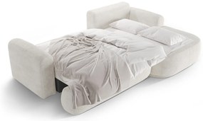 Coltar extensibil dreapta 5 locuri, modular, cu lada depozitare, Ella, Micadoni Home, 271x174x94 cm, tesatura boucle, bej deschis