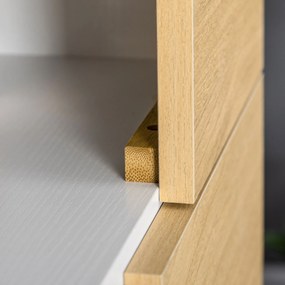HOMCOM Dulap de depozitare, raft de carti cu 5 nivele cu compartimente deschise, pentru intrare, dormitor, camera de zi, natural | AOSOM RO
