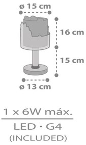 Dalber 76301 - Lampă de veghe LED pentru copii SNOOPY 1xG4/4W/230V alb/roșu
