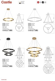 Lustră LED dimabilă pe cablu CASTLE LED/60W/230V negru Redo 01-3179